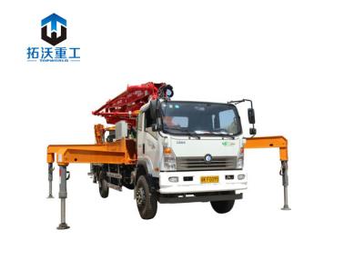 China Easy Operation Trailer Concrete Pump With Boom , Hydraulic Pump Concrete Mixer for sale