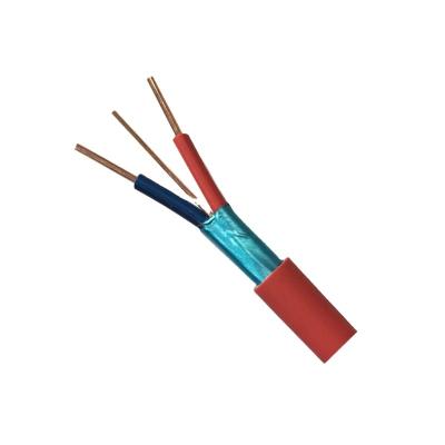 China CCS 2c*1.5/1.0/0.8mm Fire Alarm Cable 2 Bare Copper Cores Shielded Fire Proof Fire Resistant Cable for sale