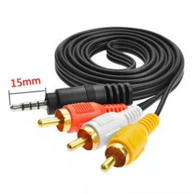 China Male Audio Stereo DVD Player 3.5mm 3 Jack To Female RCA AV Camcorder Adapter Connector Extension Cable For AUX Port. audio visual for sale