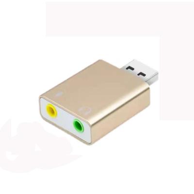 China Portable 7.1CH LAPTOP USB External Sound Card Microphone-in Drive Audio-out Left Free Plug Sound Card for sale