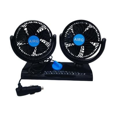 China Manufacturer Supplier 12v PP+metal Auto Auxiliary Cooling 6 Inch Double Head Car Fan for sale