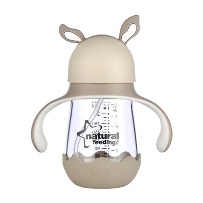 China OEM BPA Free Custom Wide Neck Baby Bottle Glass Baby Bottle For Newborn Baby Anti Drop for sale