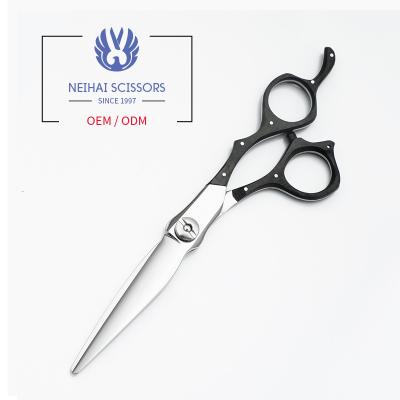 China Mizutani Straight Scissors Wooden Handle Scissors Carbon Fiber Handle VG10 Hair Scissors for sale