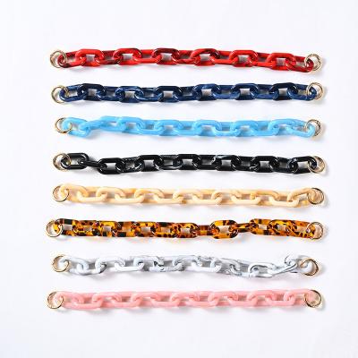 China 2022 Fashion Running Candy Colors Acrylic Chian Bag Ties Side Key Ring Chian Strap Phone Purse For Bags for sale