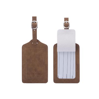 China Daily Carry Customized Printed Wedding Favor Logo Saffiano Travel Airline Suitcase Blank Personalized Name Tags Tie Down PU Leather Luggage Tag for sale