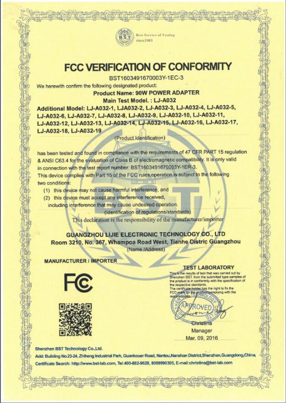 FCC - Guangzhou LiJie electronics Co.,Ltd.