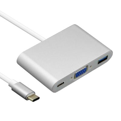 China 3 in 1 Usb C aan Displayport, de Digitale Av Multiport Adapter van Usb C voor Macbook Chromebook Te koop