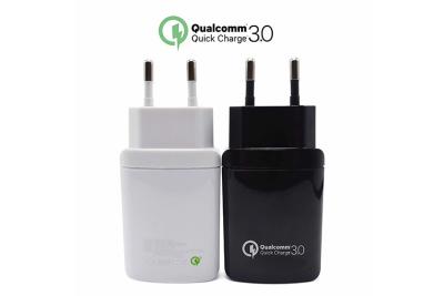 China Safe Multi Port Usb Travel Charger QC3.O USB , Portable Double Usb Wall Charger for sale