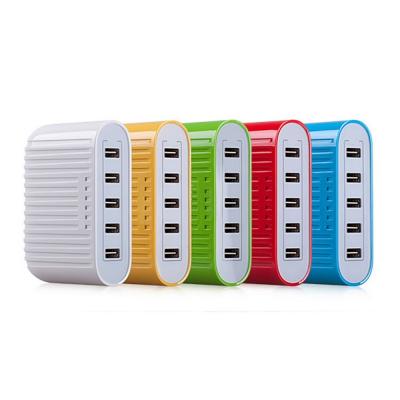 China 5 multifuncionales viran al cargador USB multi 5V de carga rápido 8A de la pared hacia el lado de babor para IPhone Andriod en venta