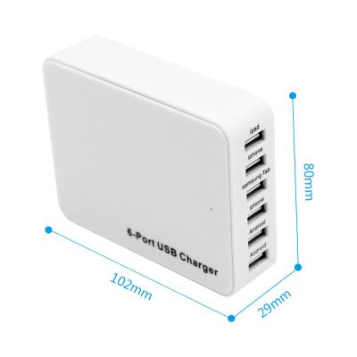 China High Efficiency 6 Port Multiple Usb Charger , Durable Dual 5 Amp Usb Charger for sale