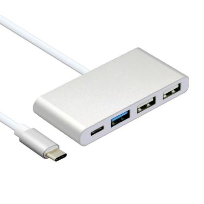 China 4in1 Metal High Speed  USB Type C Hub Quick Charge 75 * 37* 11mm With Aluminium Case for sale