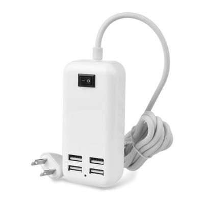 China 5V 3A 4 Ports Multi Usb Wall Charger , High Speed Mobile Usb Charger Adapter for sale