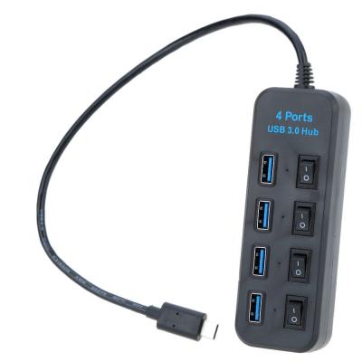 China Multi Function 4 Port USB Type C Hub For New MacBook 12 Inches Google Ultrabook for sale