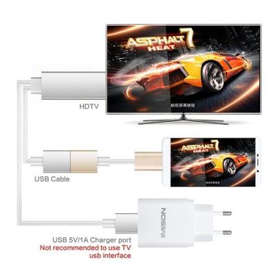 Cina 1080P Samsung Galaxy micro Hdmi al cavo di Hdmi, cavo nero di Hdmi 4k del metallo per UHDTV, in vendita