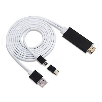 China Universal Iphone Android High Speed HDMI Cable 8 Pin MHL To HDF 1080p Resolution for sale