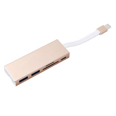 China 3.1 USB Type-C Multi-port Hub Adapter With 3.0 USB Type C SD TF Card Reader Charging Interface for Mackbook Air Pro Lapt for sale