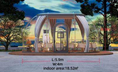 China Camping Buiten Bubbel tenten 18.52M2 Prefabricated Homes Dome Transparent Tent 3M Te koop