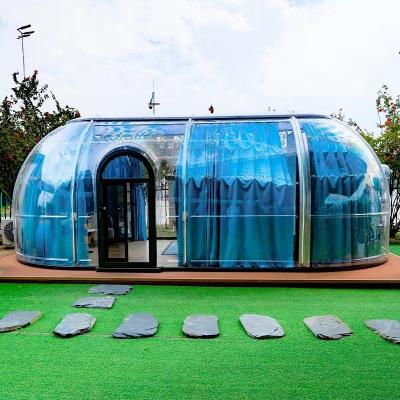 China Warm verkauftes neues Design PC Dome Hotel Polycarbonat Dome Zelt Modulares Prefab Dome Haus für Resorts zu verkaufen