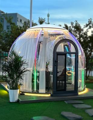 China Volledig huis Buiten transparante koepel iglo Prefab Bubble Dome Huis Voor restaurant Glamping Te koop