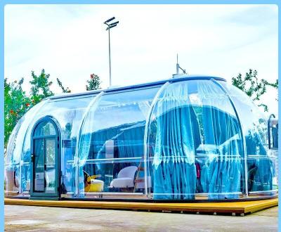 China Outdoor Luxury Transparent PC Material Bubble Tent Waterproof  Impact and Fire Residence for Resort Hotels and Campsites for sale