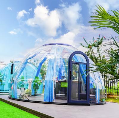 China Polycarbonaat waterdicht Transparent Glamping Tent Luxe Bubble Dome House Glamping Accessoire Te koop