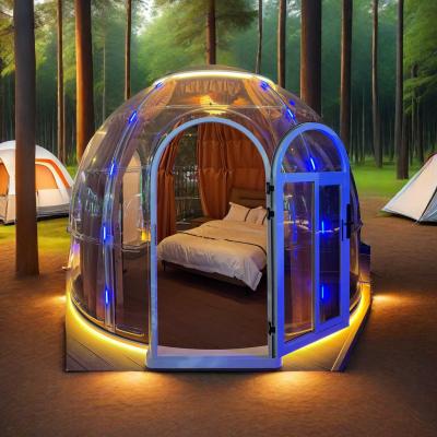 China Kleines Haus Bewegliche Geodätische Kuppel Zelt Fensterlicht Gebäude für Bubble House Resort Einzigartige Containerhäuser Produkt zu verkaufen