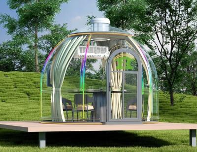 Cina Moderno Luxury Design Prefabbricato Case Verdeggiate Windproof PC Materiale Tenda Cupola per Villa Capsula Casa Cupola in vendita