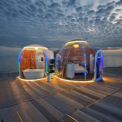 China 18.2m2 Gazebo Luxus-Stahl-Esszimmer Bubble-Zelt Tragbare vorgefertigte Sonnenzimmer zu verkaufen