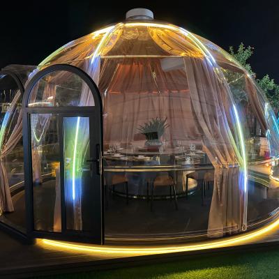 China New Design Polycarbonate Dome Tent Modular Prefab PC Crystal Bubble Dome House For Resort for sale