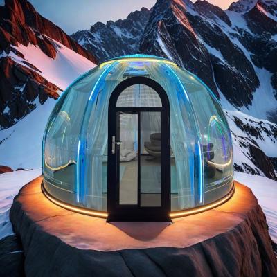 Chine Vente à chaud Nouveau arrivée PC Hôtel Polycarbonate Dome Tente Modulaire préfabriqué Dome Maison pour les stations balnéaires à vendre