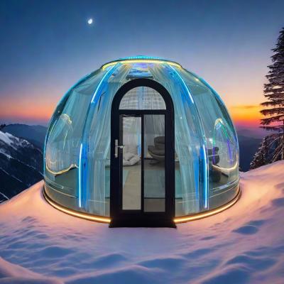 Cina All'aperto Full 360° Tenda a bolla trasparente Igloo chiaro Casa a cupola geodetica migliore in vendita