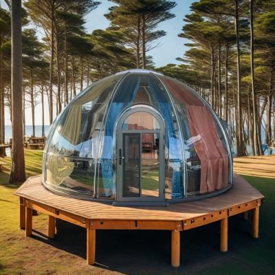 China Nieuwste villa prefab huizen resort bubbel tent transparante prefab dome huizen Te koop