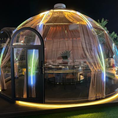 Chine Maison préfabriquée Cabine Restaurant Maison transparente à bulles Glamping Dome Dome Maison de tente à vendre