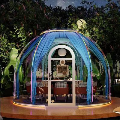 China Draagbare buitencamping Bubble Dome met transparant pc-materiaal en sterrenhemelontwerp Te koop