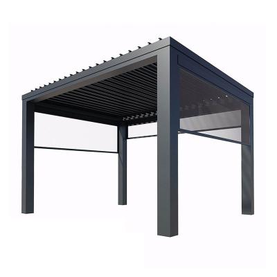 China Courtyard Outdoor Flipped Louver Arbor Garden Villa High-Grade Awning Electric Aluminum Alloy Pavilion for sale