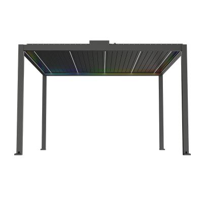 China Aluminium legering Elektrisch kantelend luik Paviljoen Buiten terras Gazebo Villa Tuin Zonnekamer Gazebo Te koop