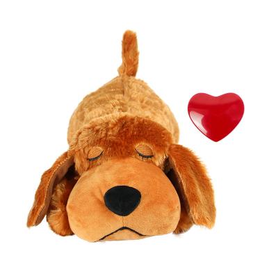 China Dogs Pamper Toy Dog Worry Companion Sleep Simulation Heartbeat Stuffed Calming Pet Toy for sale