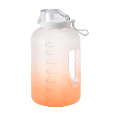 China Modern Frosted Gradient Color Super-Capacity Kettle Bucket Straw Cup 2.5L Portable Sport Water Bottle for sale