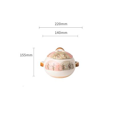 China Traditional Japanese Style Ceramic Soup Casserole For Household 1~2 People To Cook Porridge And Stew High Temperature for sale