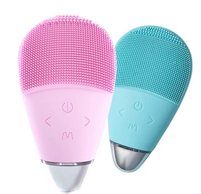 China Factory Price Mini Electric Personal Facial Care Silicone Electric Facial Massager Cleaning Brush for sale