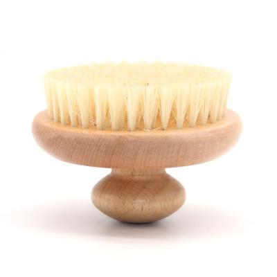 China Viable High Quality Round Shaped Cap-Shaped Short-handled Bathing Handheld Back Brush, High Quality Beech Wood Sisal Bath Brush for sale