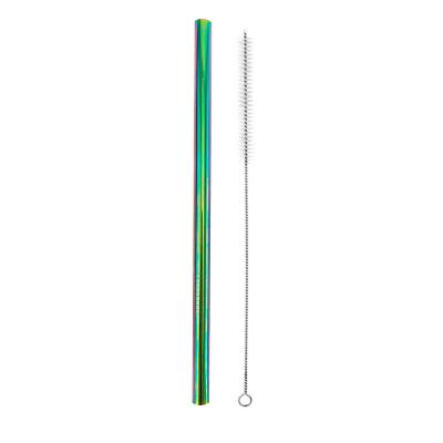 China High Quality Reusable Approved Disposable Multicolored Stainless Steel Metal Straw With Bag And Cleaning Brush for sale