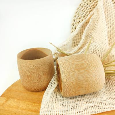 China Custom Bamboo Tea Cup Biodegradable 100% Natural Viable Logo Wood Coffee Mug Tableware for sale