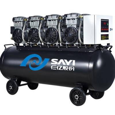 China OIL-LESS Air Compressor SY1200 4/160L Oil Free Mute CE Approved Oil Free Silent Air Compressor for sale