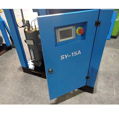 China Lubricated Fixed Speed ​​15 Hp Load Compresspr Low Noise Single Stage Screw Air Compressor CE Approved Machinery for sale