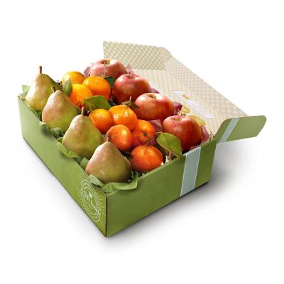 China Recyclable custom printed cardboard paper export transport peach cherry banana packaging fresh fruit gift box for shipping for sale