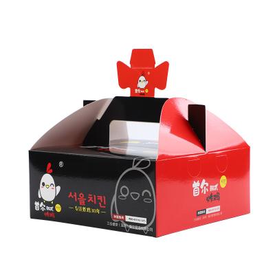 China Recyclable Customized Food Grade Paper Packaging Take Away Food Packing Box French Fried Chicken Box for sale