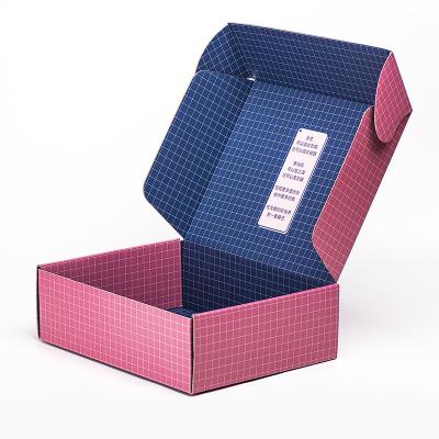 China 2022 Hot Sale Custom Logo Cardboard Cartons Shipping Mailer Box Pink Cosmetic Recycled Materials Shipping Skin Care Corrugated Paper Packaging Box for sale