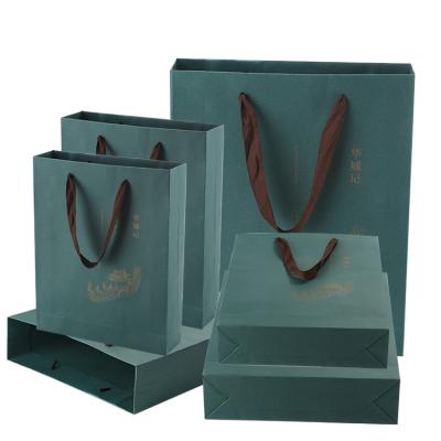 China Recyclable Custom Folding Small Gift Paper Bags Open Cardboard Boutique Paper Shopping Bag for sale