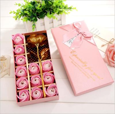 China FSC Recyclable Wholesale Custom Christmas Valentine's Day Wedding Favors Paper Flower Packaging Gifts Box for sale